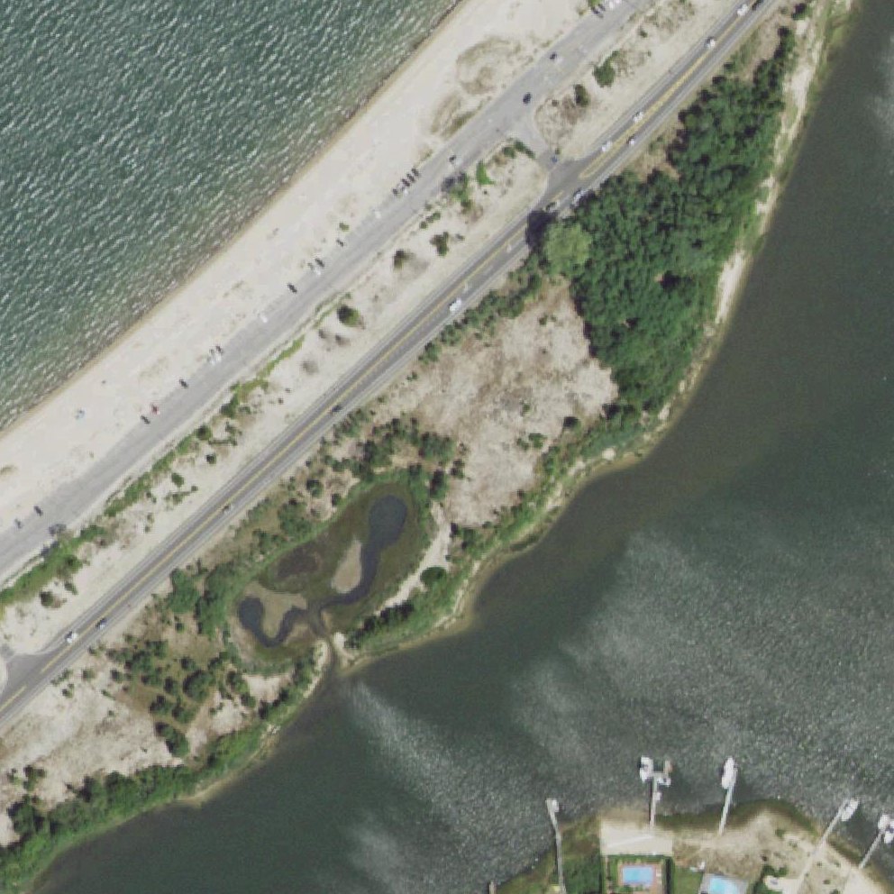 Aerial map of Foster Memorial Beach