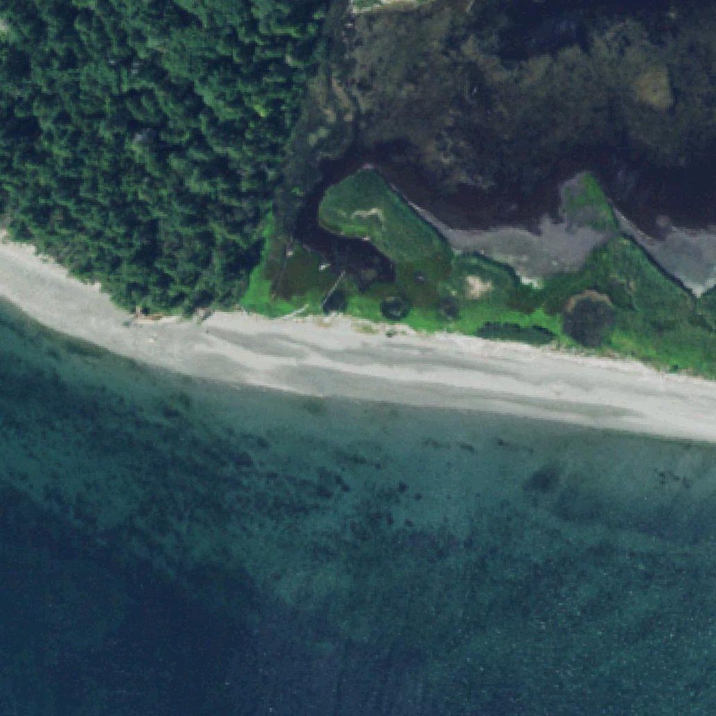 Aerial map of Foulweather Bluff Beach