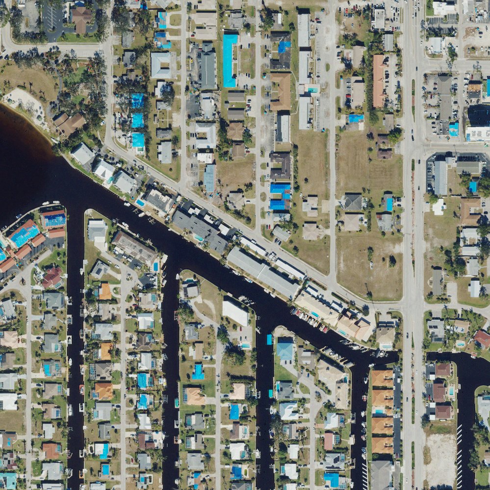 Aerial map of Four Freedoms Beach