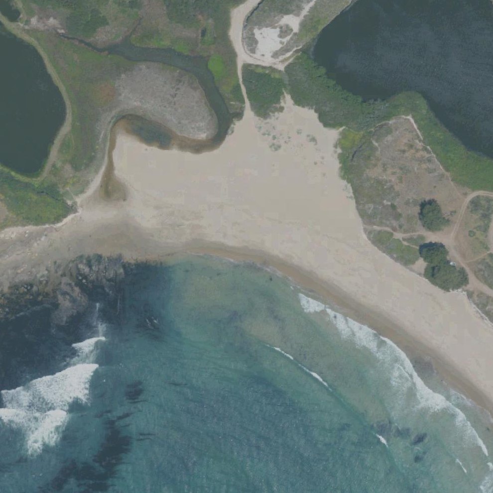 Aerial map of Four Mile Beach