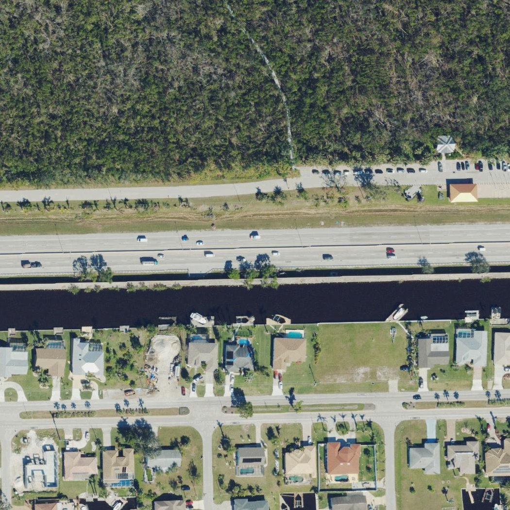 Aerial map of Four Mile Cove Ecological Preserve