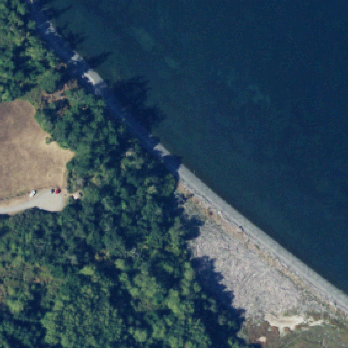 Aerial map of Fourth of July Beach