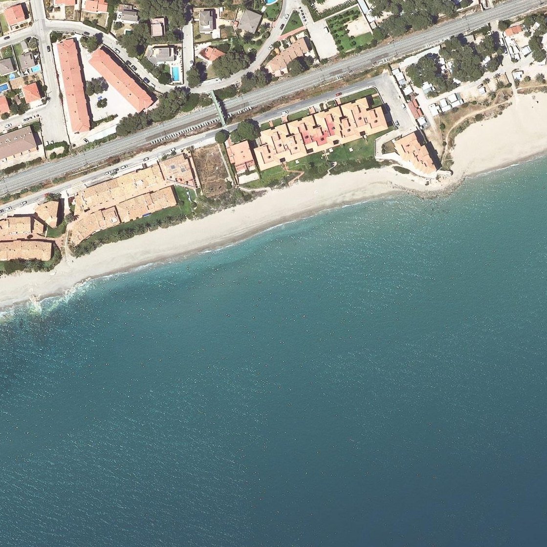 Aerial map of Francàs Beach