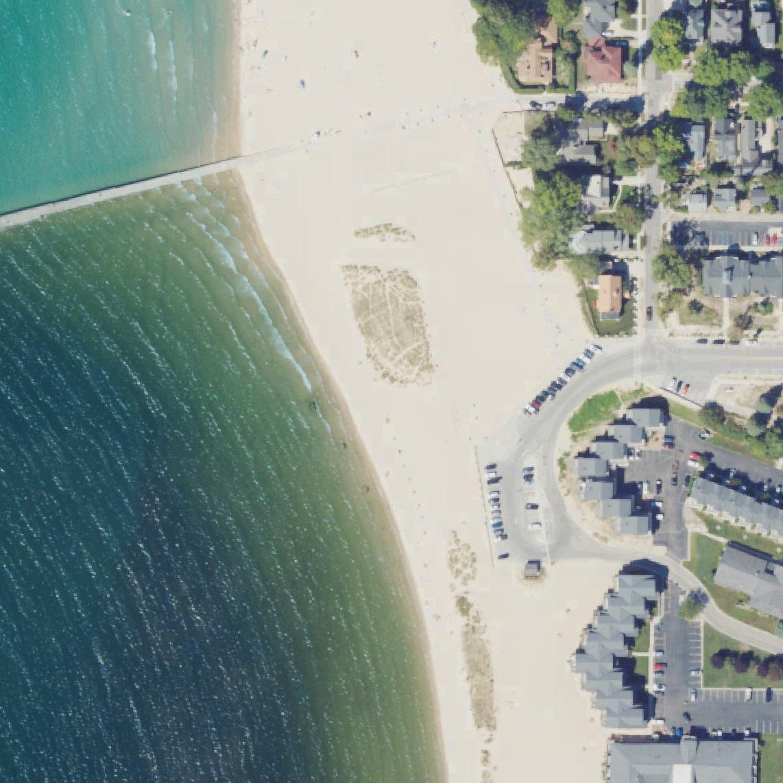 Aerial map of Frankfort Beach