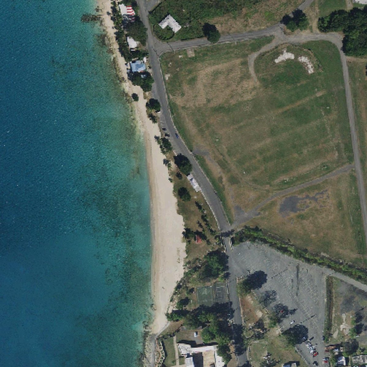 Aerial map of Frederiksted Beach