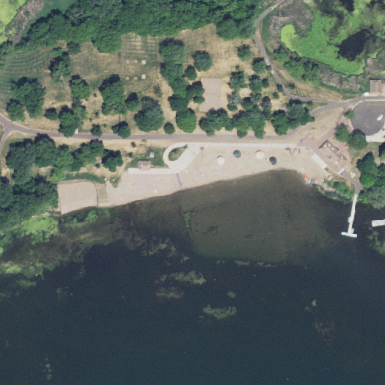 Aerial map of French Park Beach