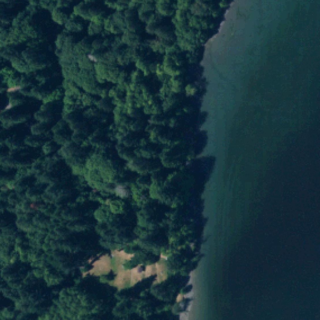Aerial map of Frye Cove County Park
