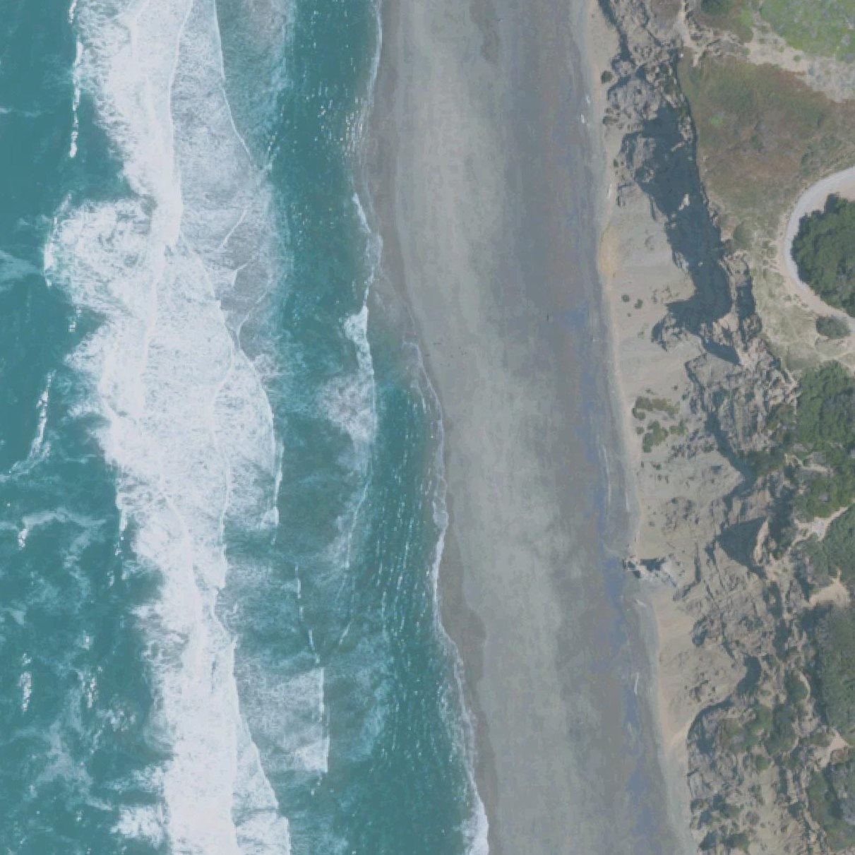 Aerial map of Funston Beach