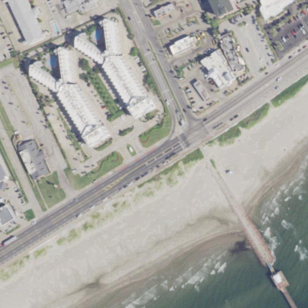 Aerial map of Galveston Beach