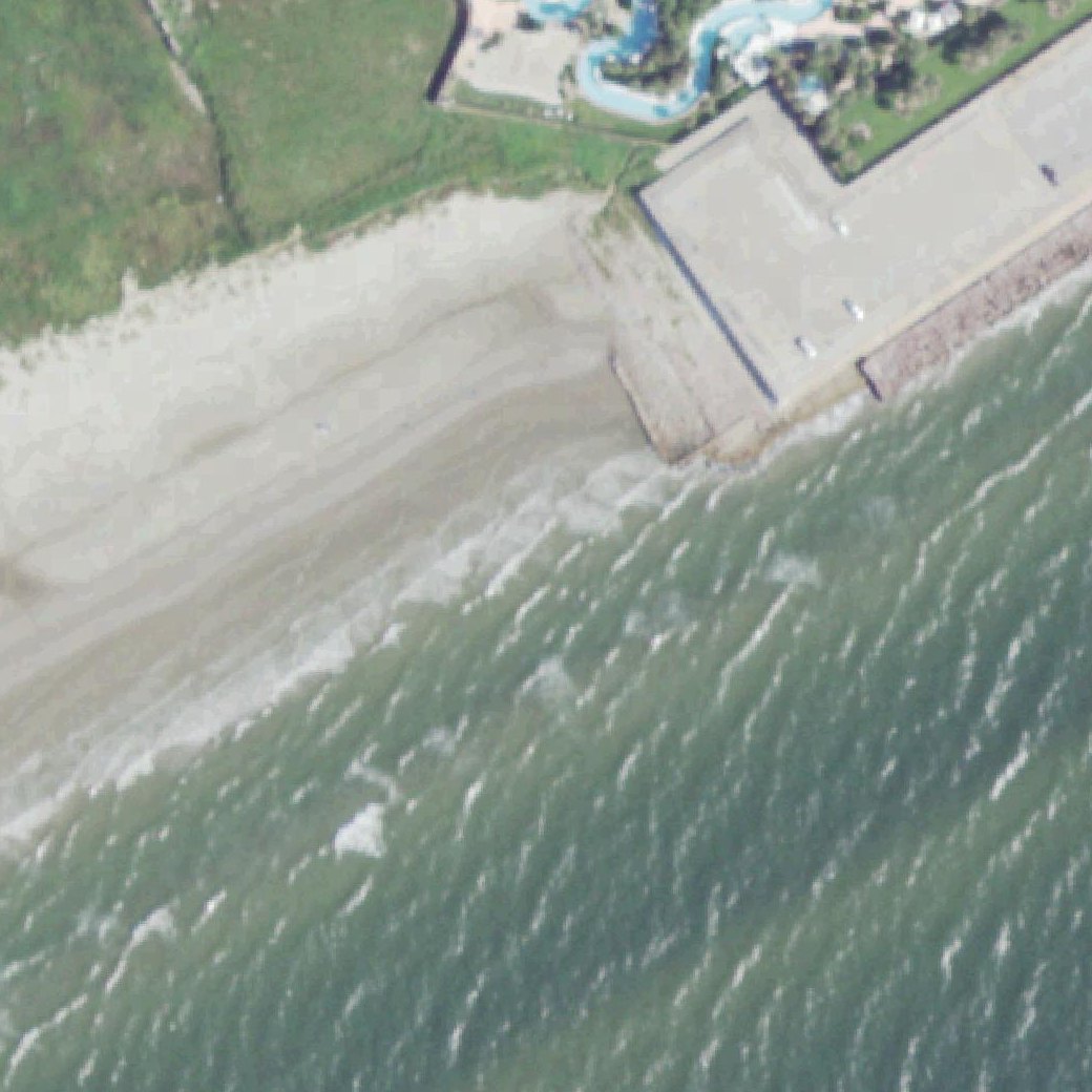 Aerial map of Galveston Seawall at Diamond Beach - City of Galveston Beach Access Point #4