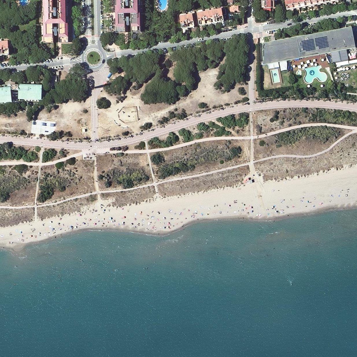 Aerial map of Gavà platja