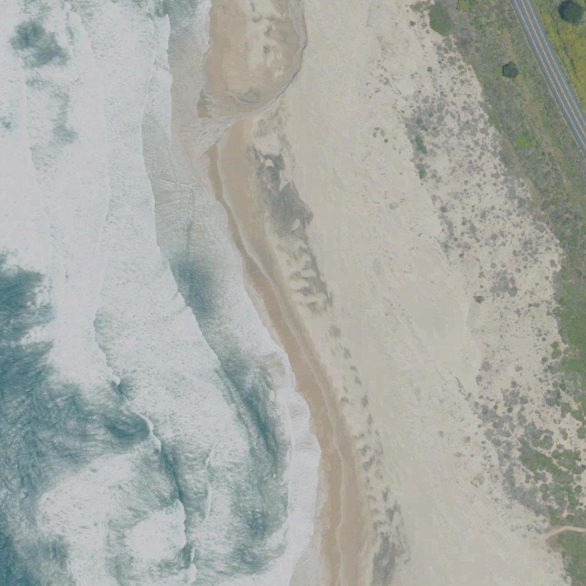 Aerial map of Gazos Creek State Beach