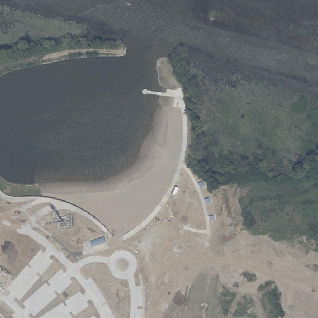 Aerial map of Geist Beach