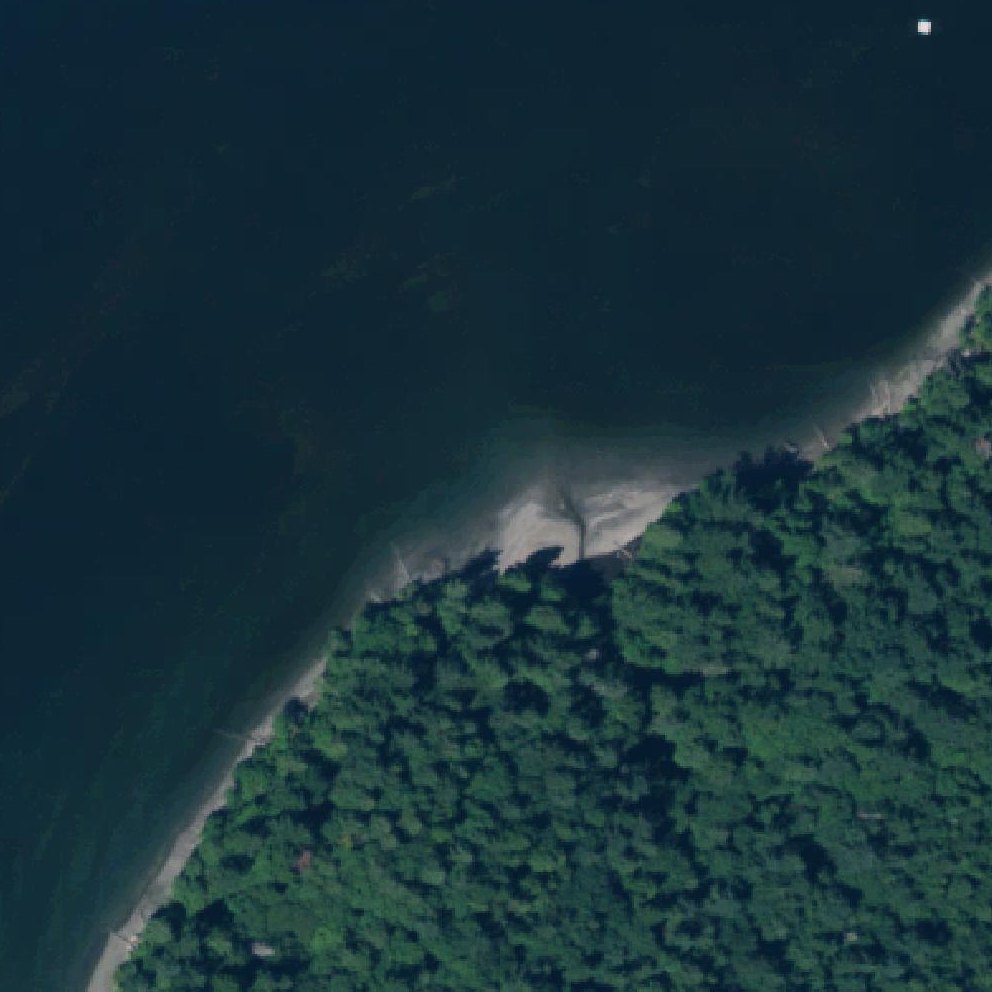 Aerial map of Geoduck Beach