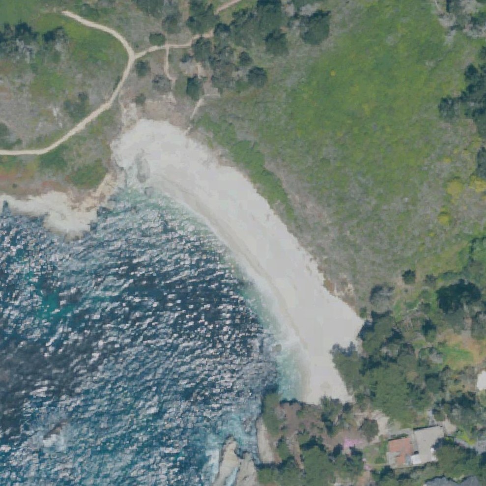 Aerial map of Gibson's Beach