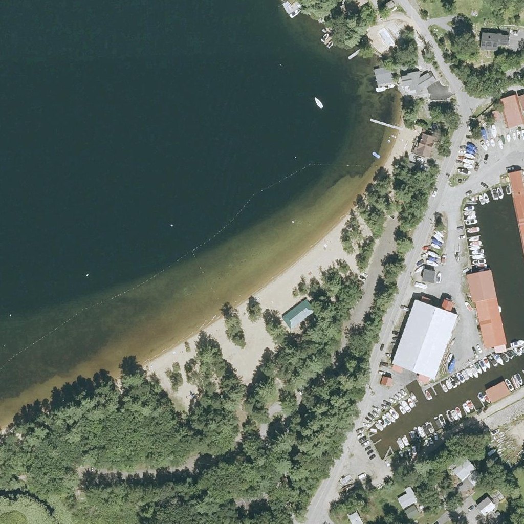 Aerial map of Gilford Beach