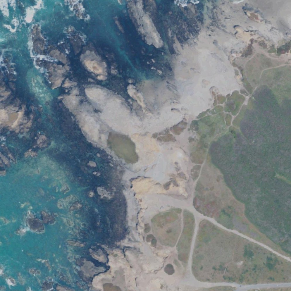 Aerial map of Glass Beach