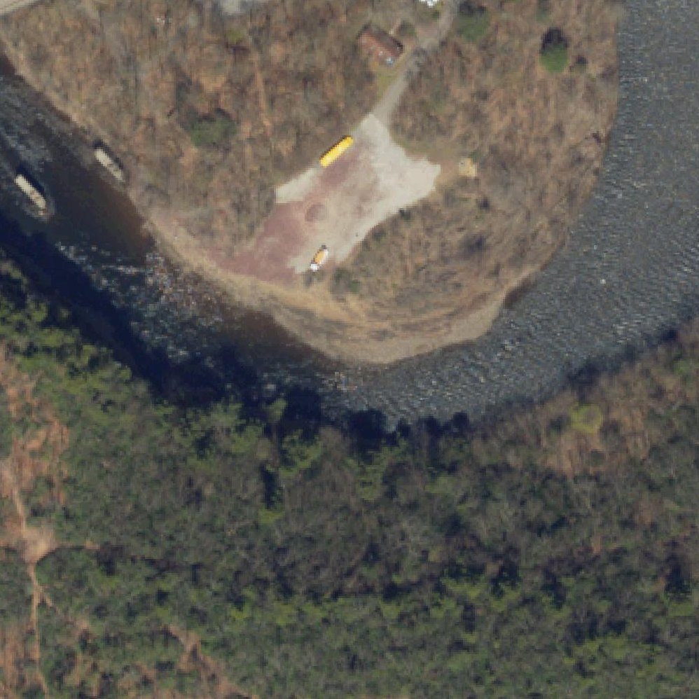 Aerial map of Glen Onoko Lehigh River Access