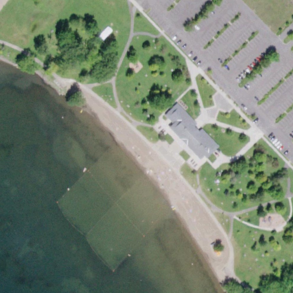 Aerial map of Glimmerglass State Park Beach
