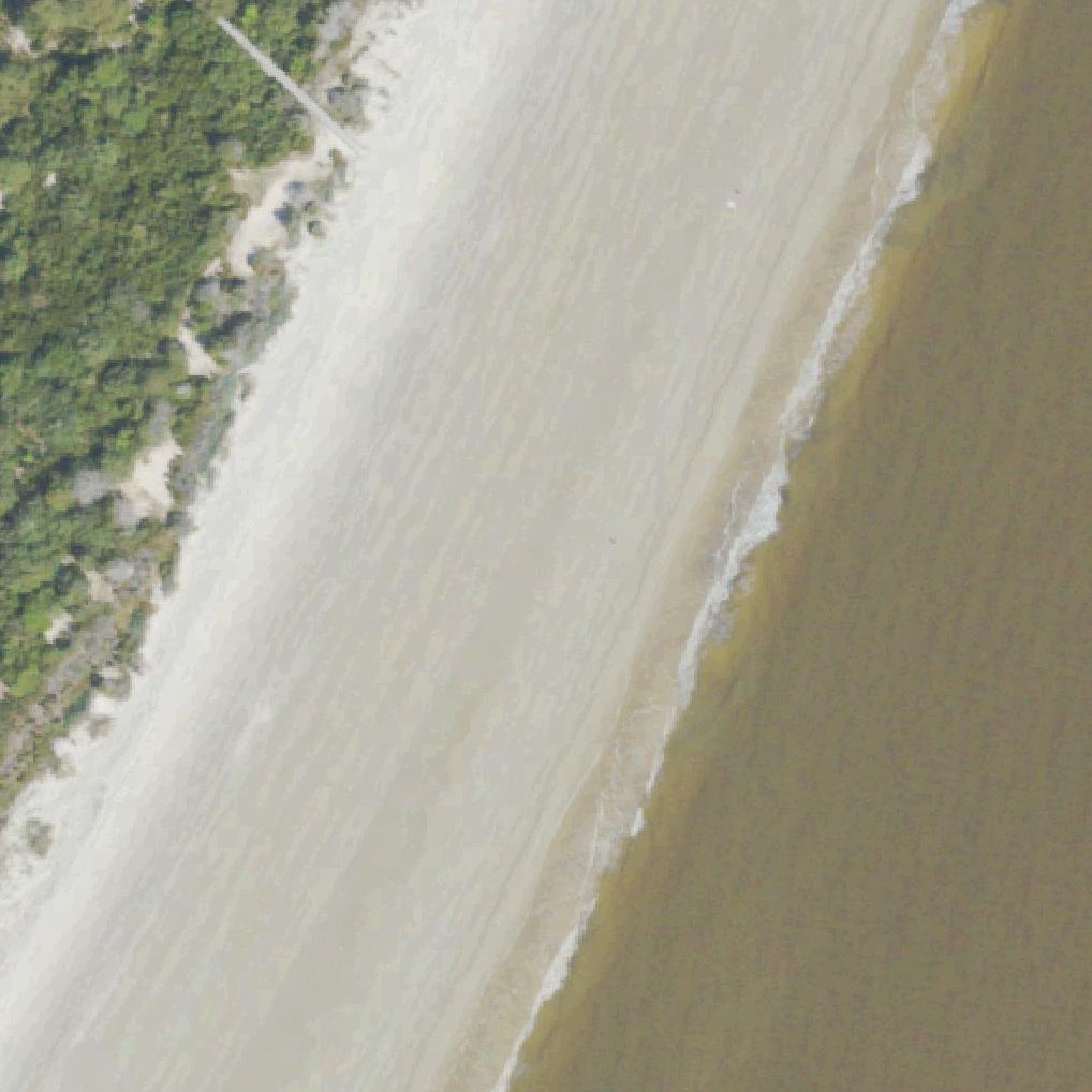 Aerial map of Glory Beach