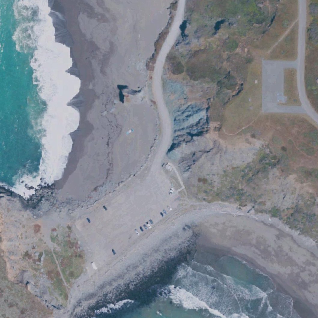 Aerial map of Goat Rock State Beach - Sonoma Coast State Park