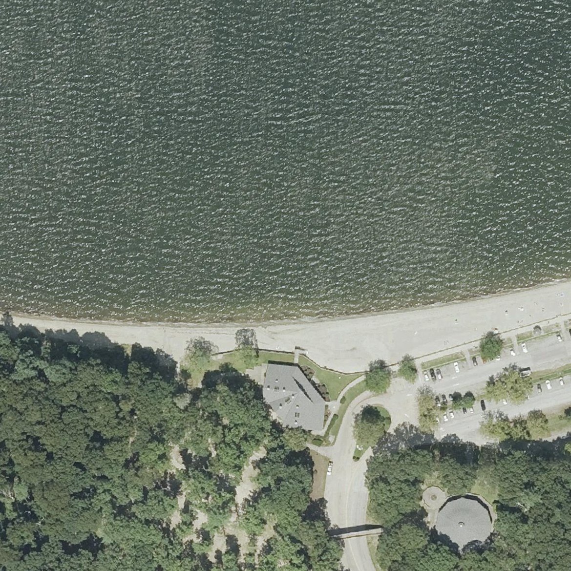 Aerial map of Goddard Memorial State Park Beach