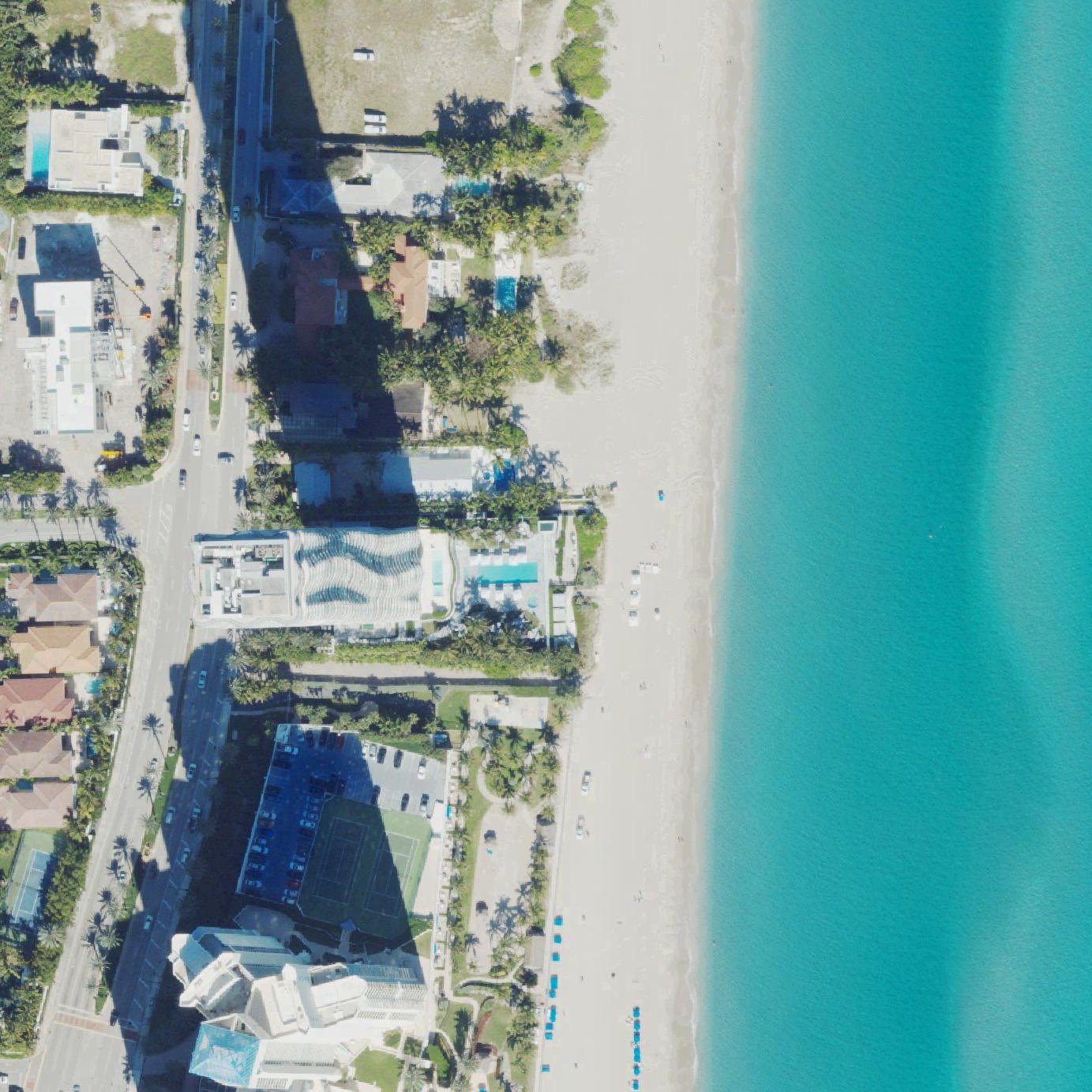 Aerial map of Golden beach Beach