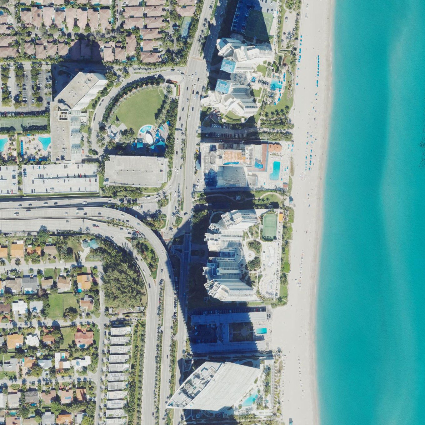 Aerial map of Golden Shores Park, Sunny Isles Beach