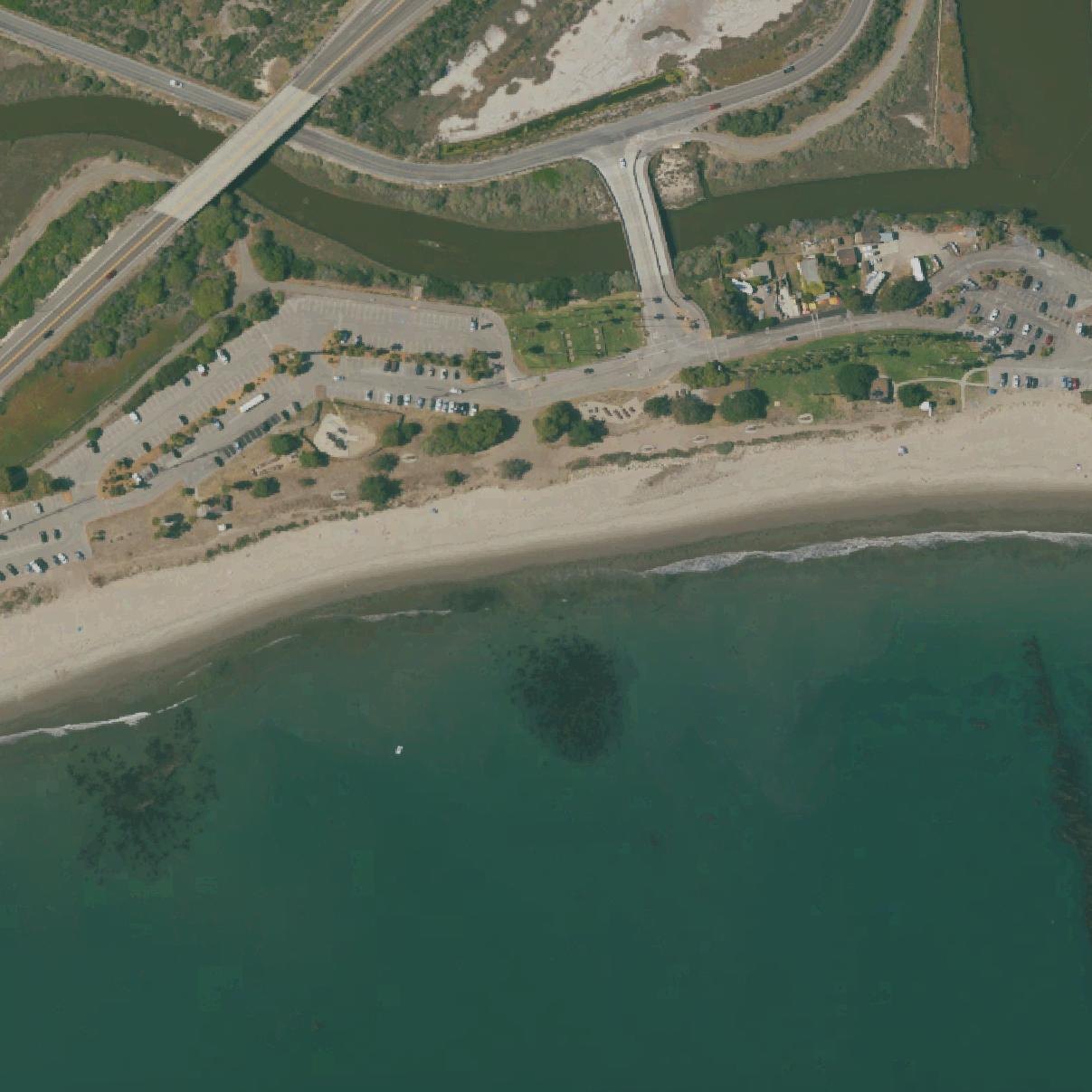 Aerial map of Goleta Beach Park
