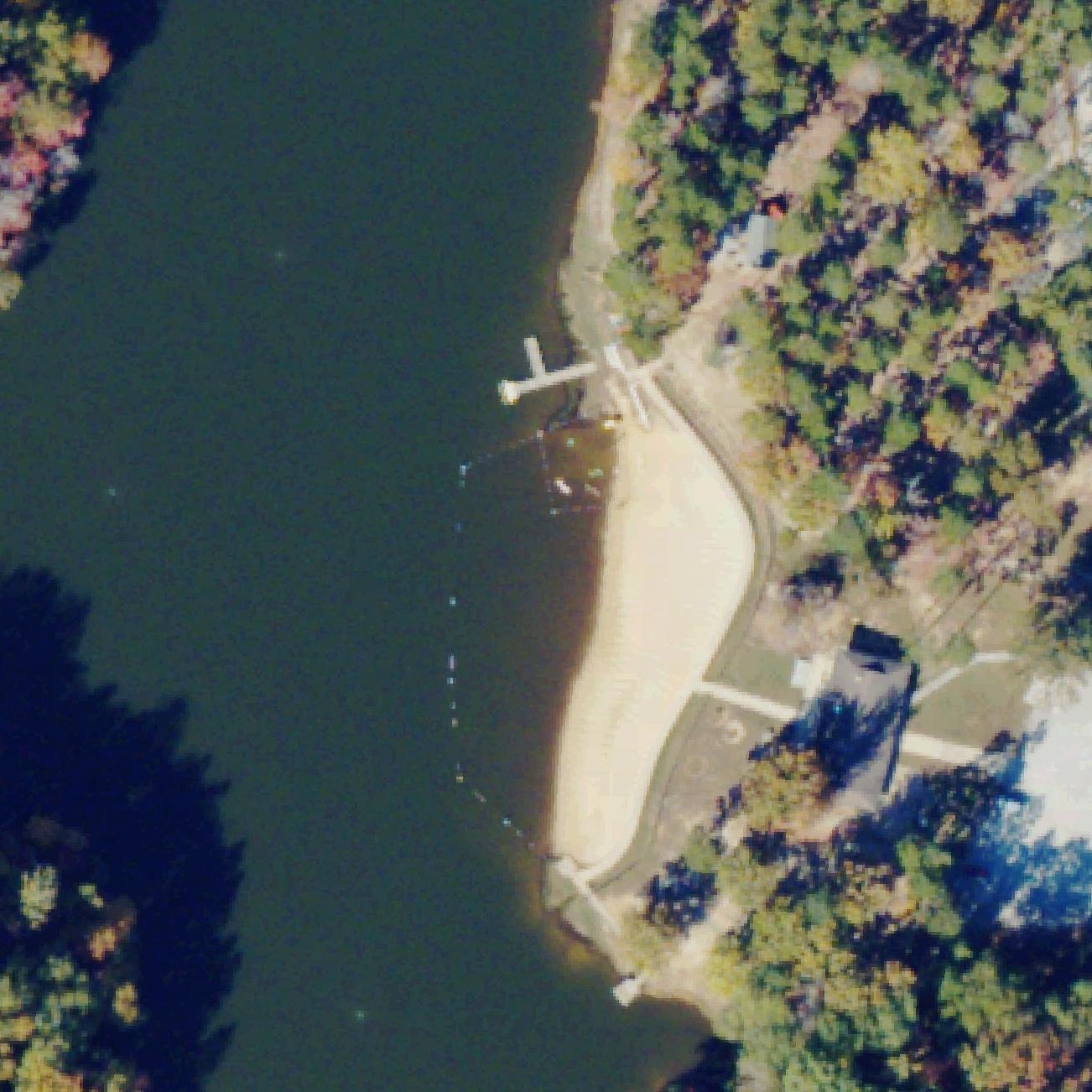 Aerial map of Goodwin Lake Swim Beach