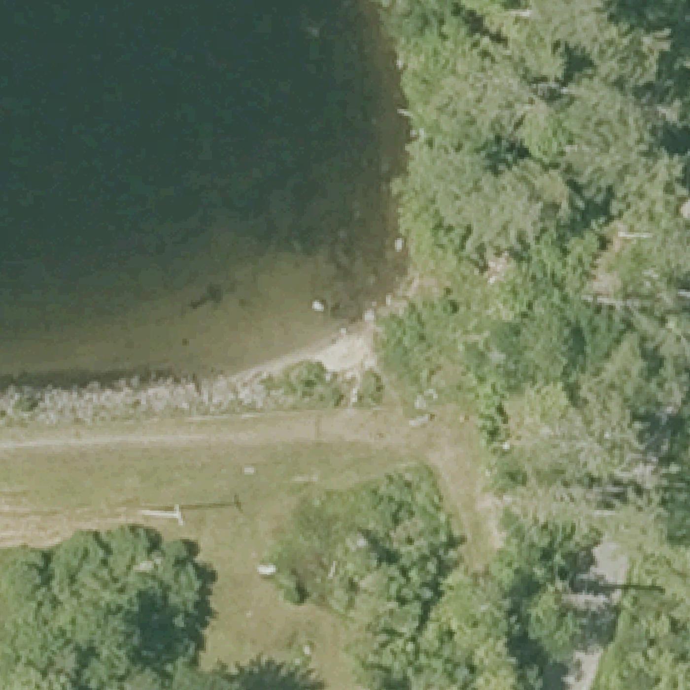 Aerial map of Goose Pond Dam Beach