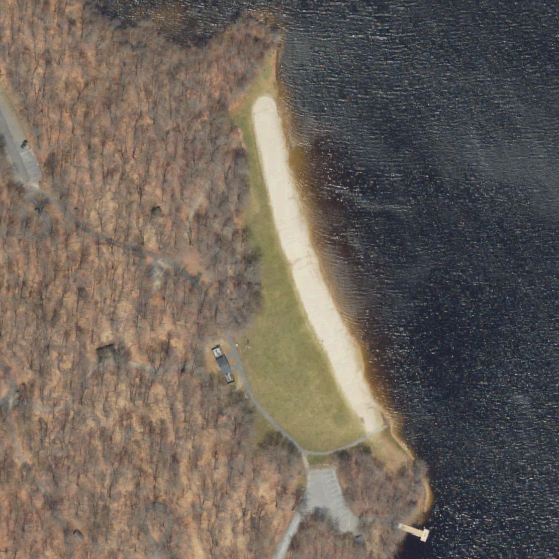 Aerial map of Gouldsboro State Park Beach