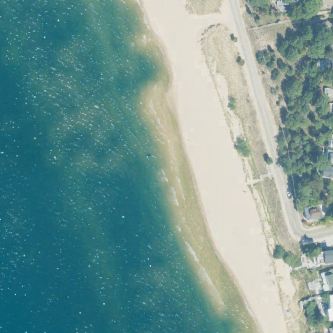 Aerial map of Grand Haven Dog Beach