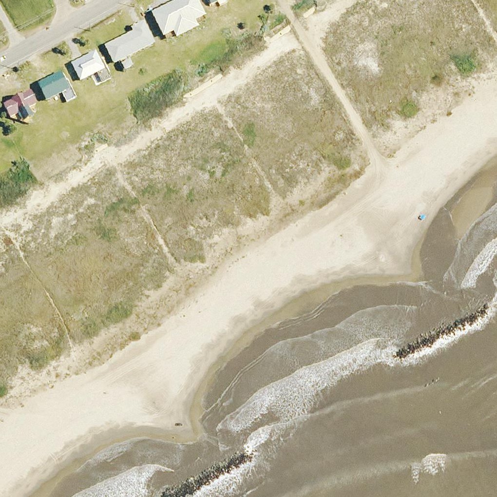 Aerial map of Grand Isle Beach