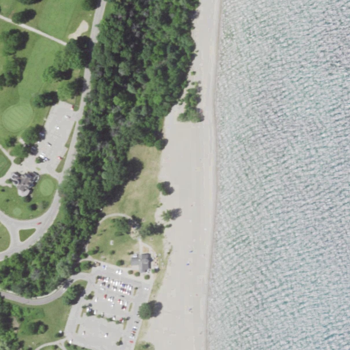 Aerial map of Grant Park Beach