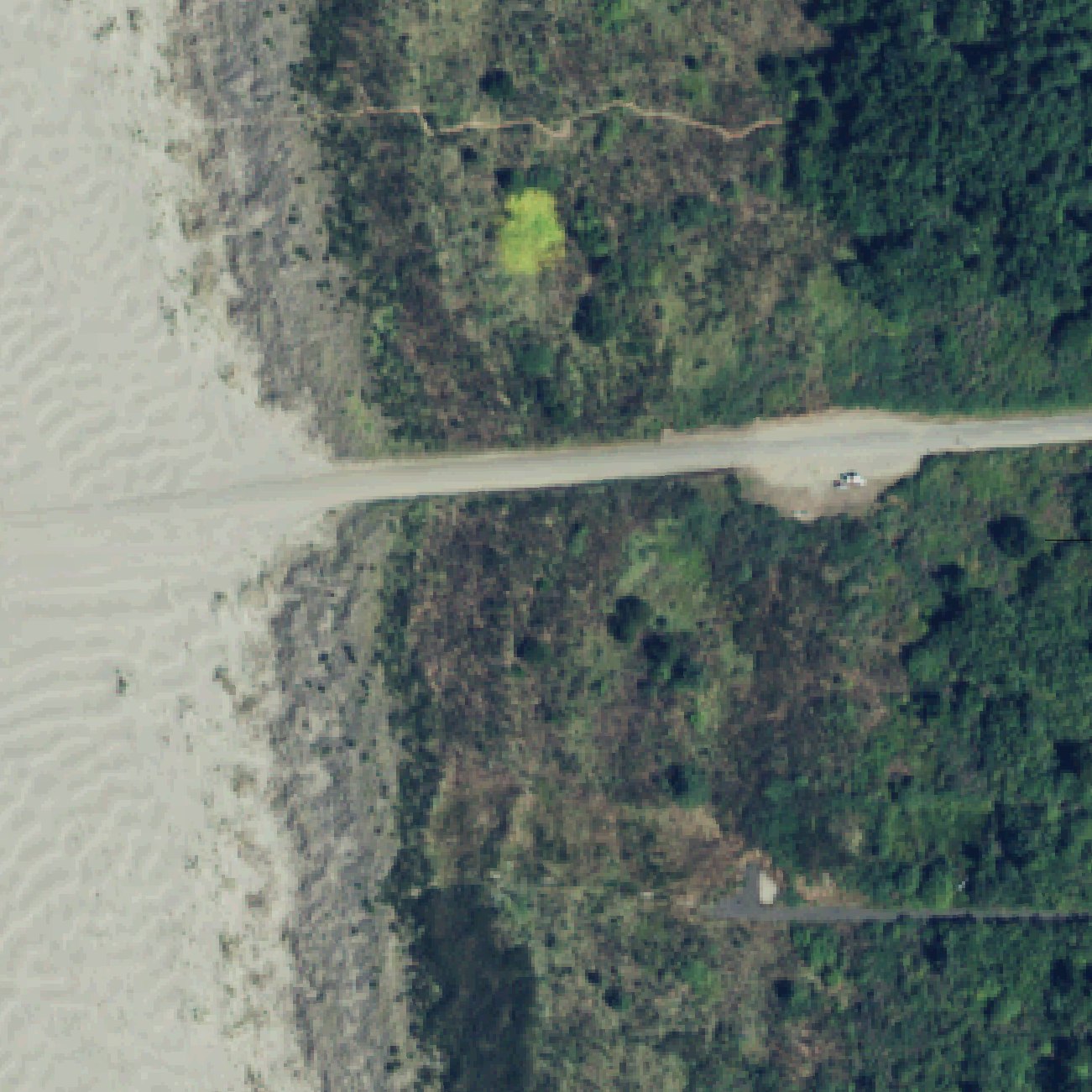 Aerial map of Grayland Beach Oba State Park Drive On Access