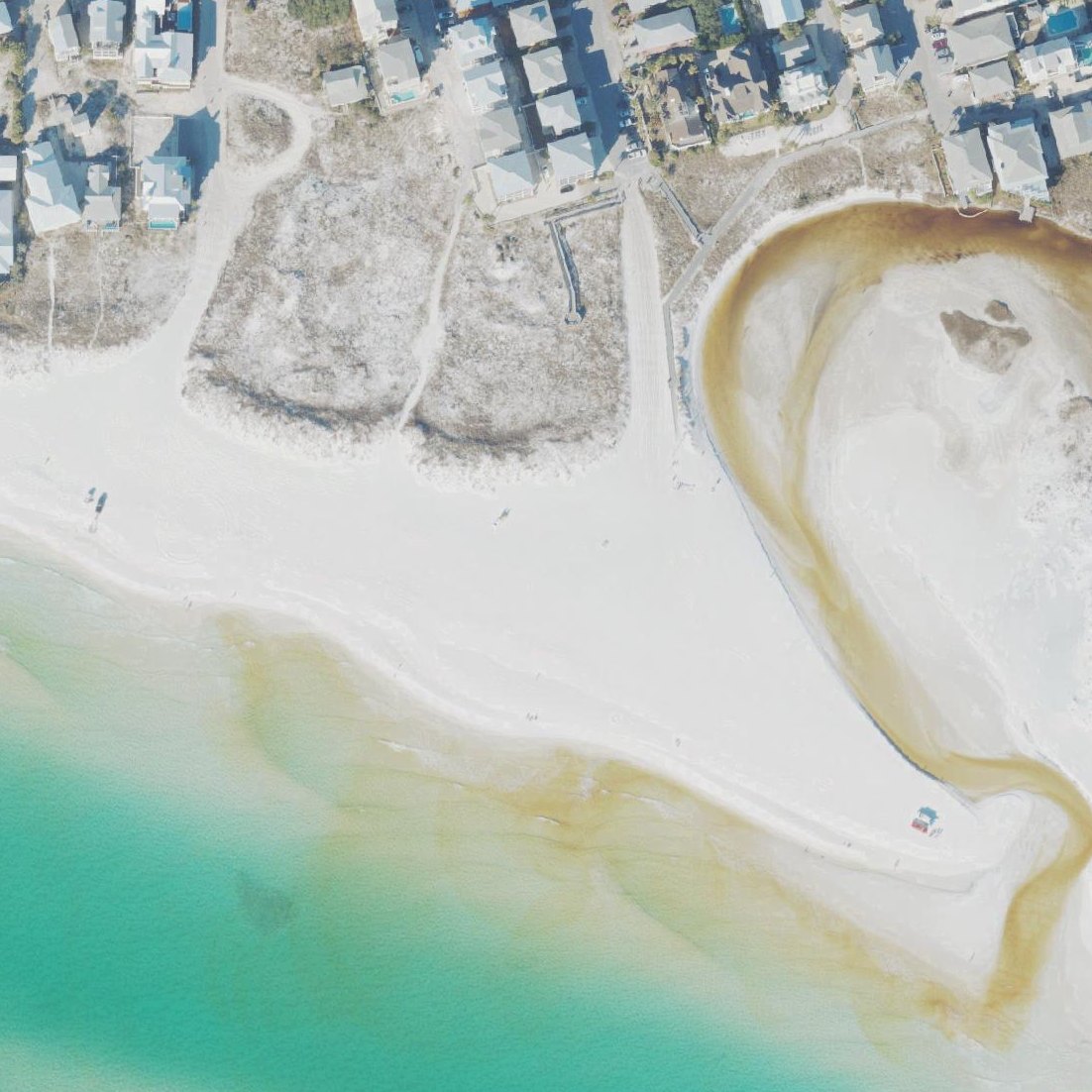Aerial map of Grayton Dunes Beach Access