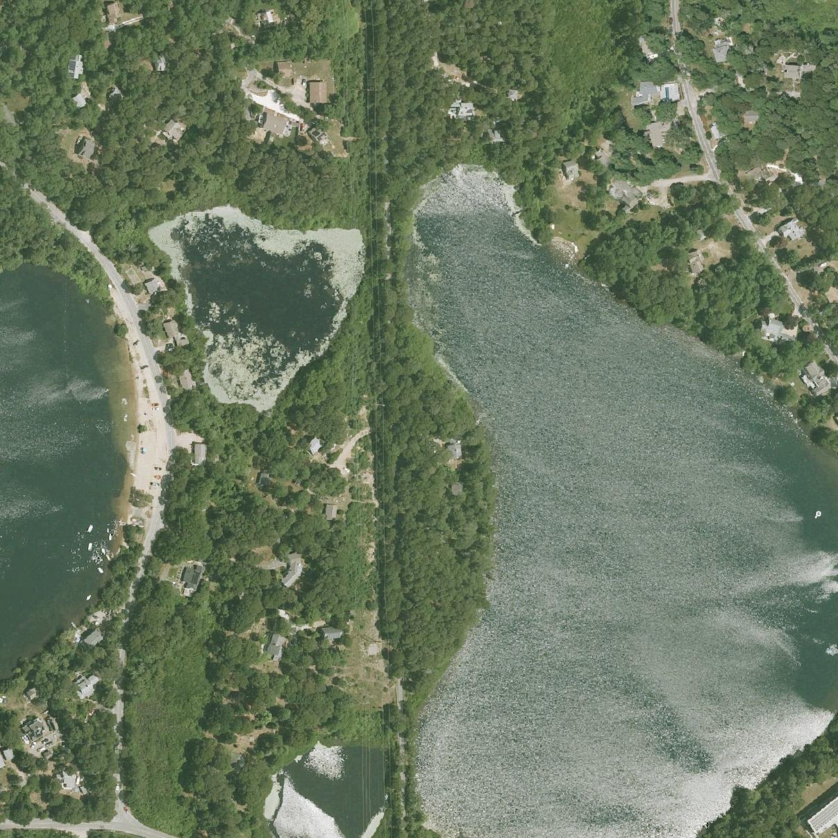 Aerial map of Great Pond Beach