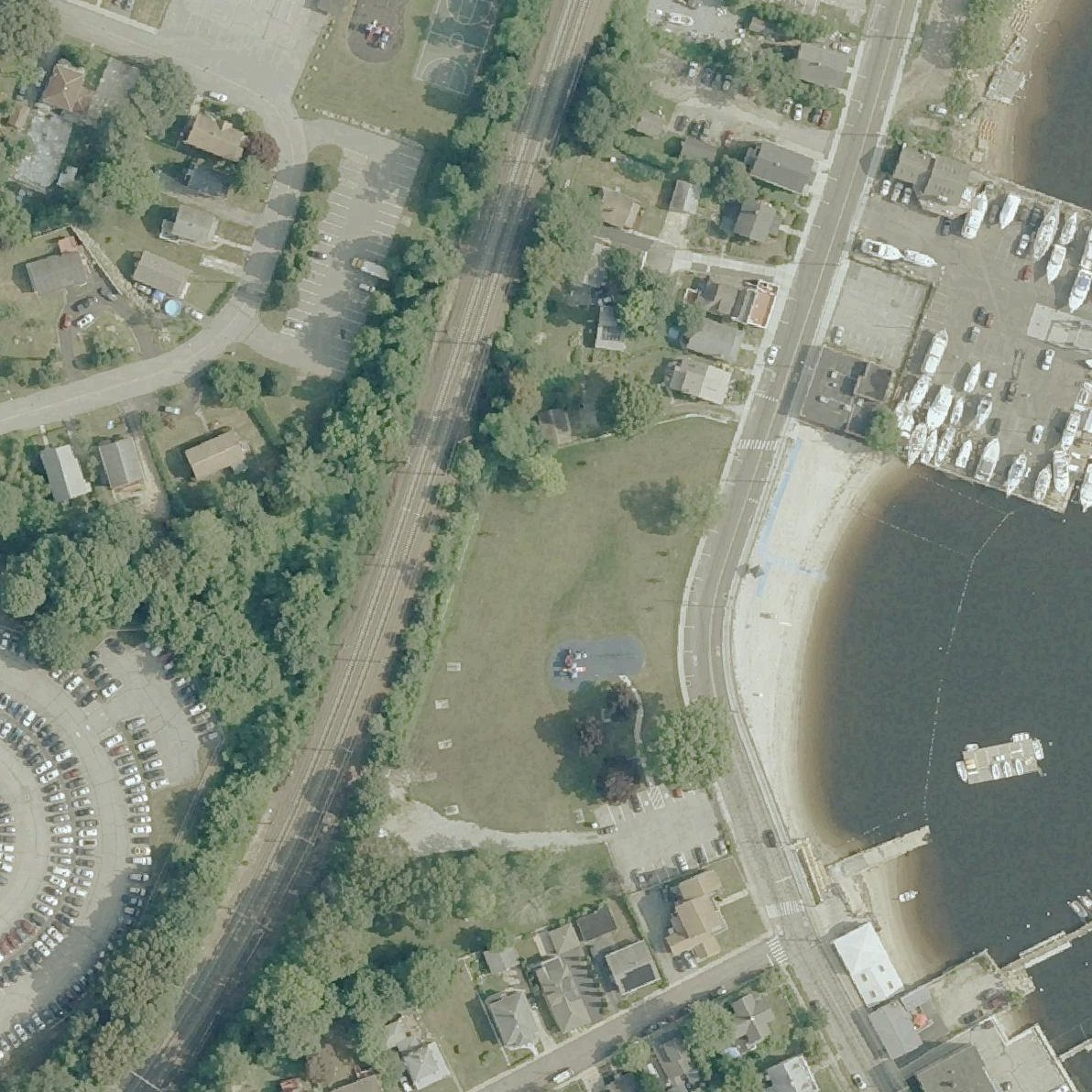 Aerial map of Green Harbor Beach