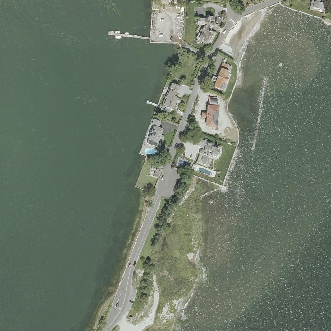 Aerial map of Greenwich Point Beach