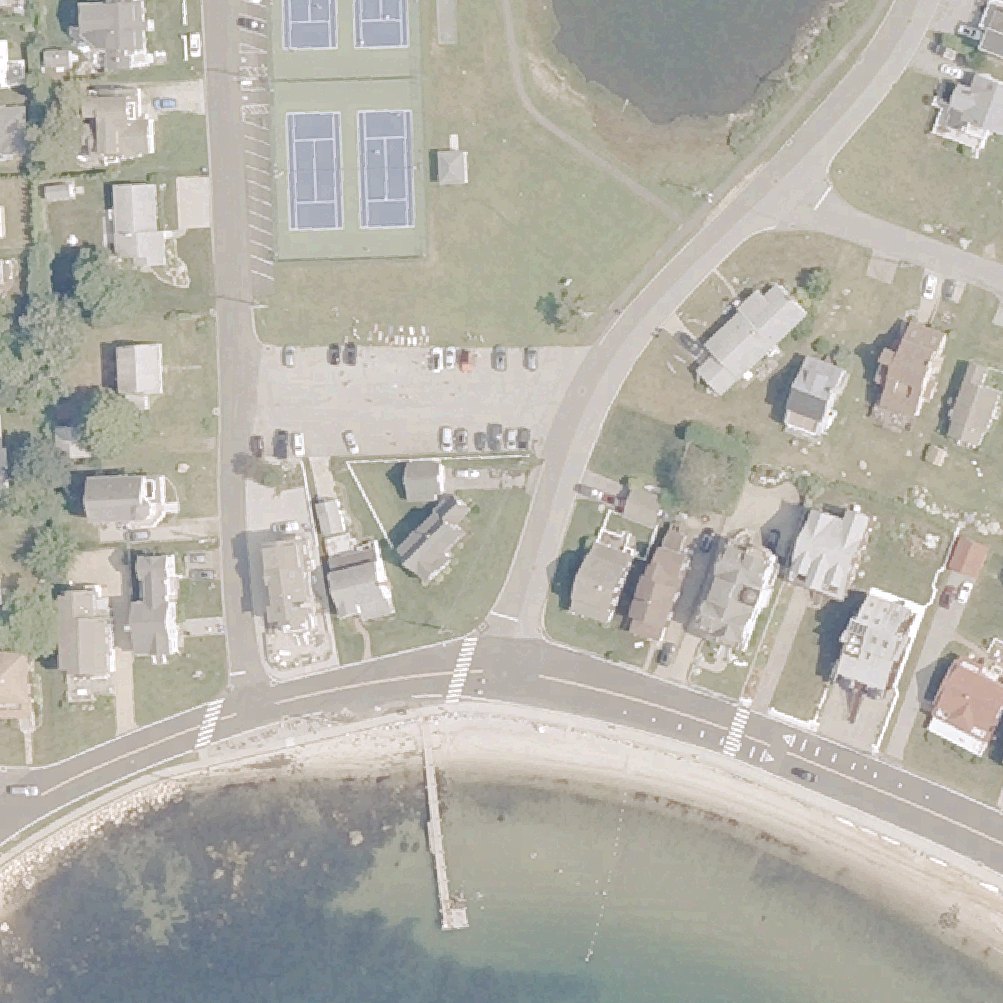 Aerial map of Groton Long Point South Beach