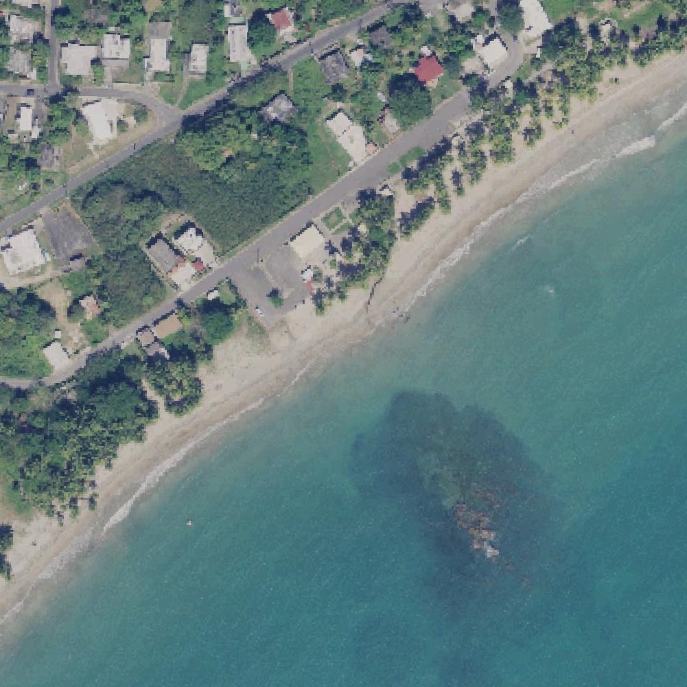 Aerial map of Guayanés Beach