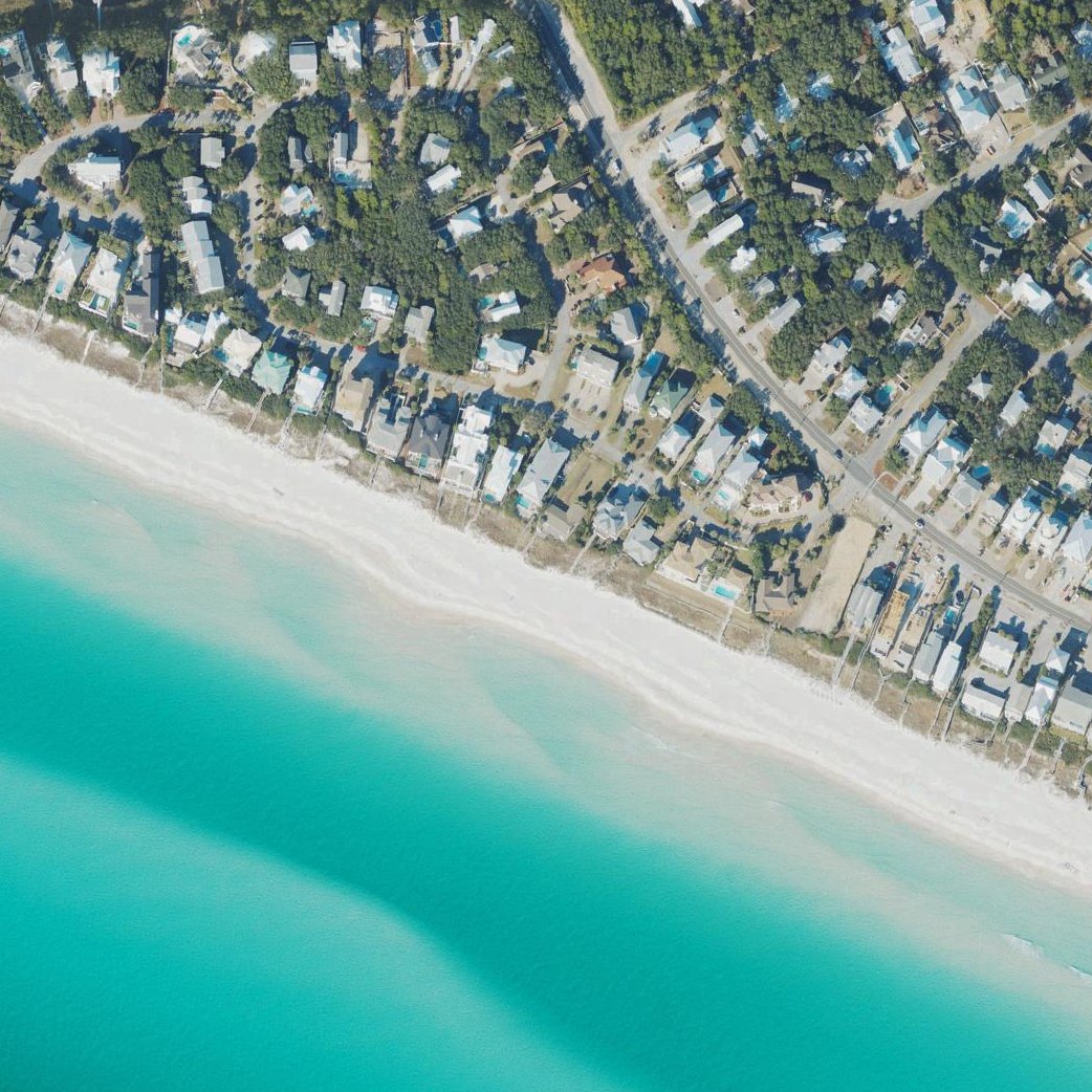 Aerial map of Gulf Lakes Public Beach Access