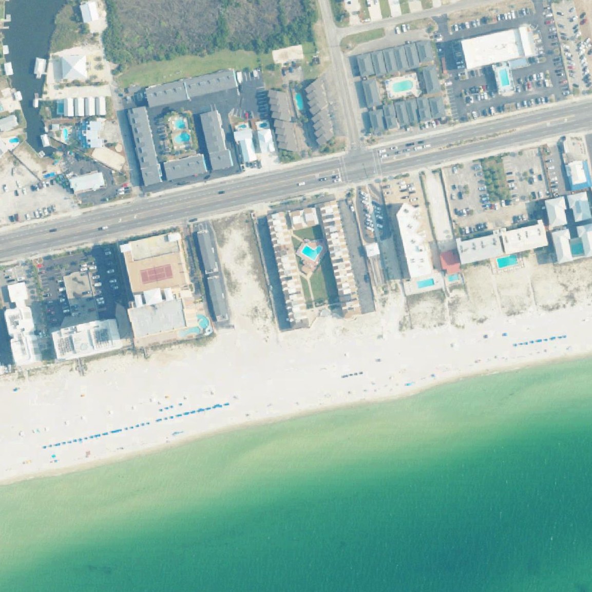 Aerial map of Gulf Shore