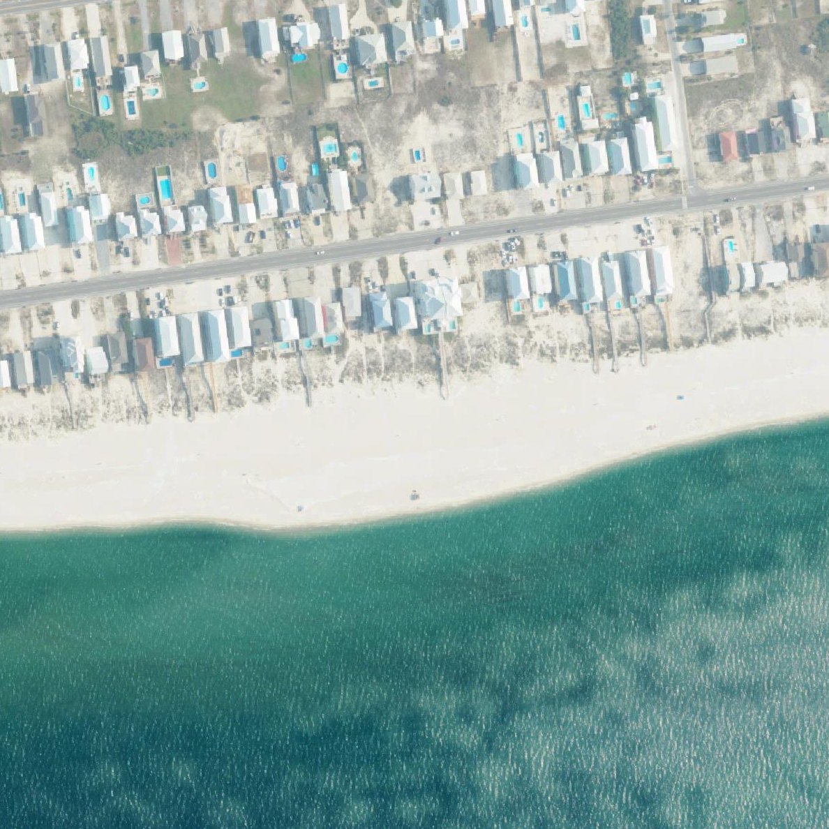 Aerial map of Gulf Shores 12th Street Public Beach Access
