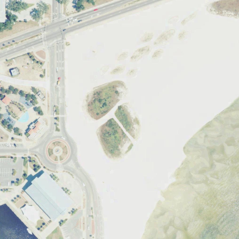 Aerial map of Gulfport Beach, MS