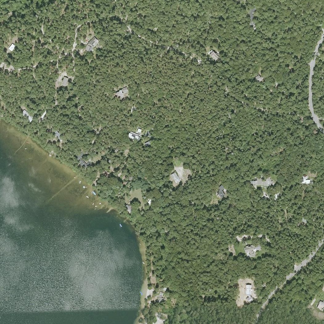 Aerial map of Gull Pond Landing Beach