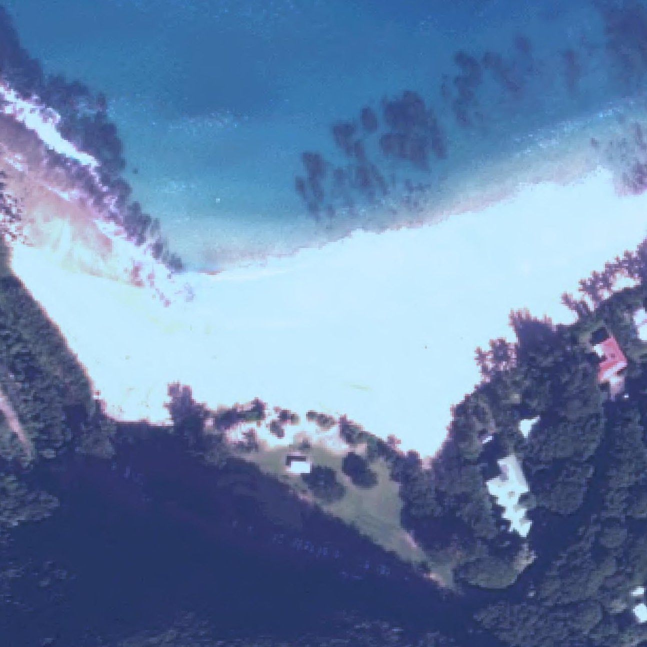 Aerial map of Ha'ena Beach