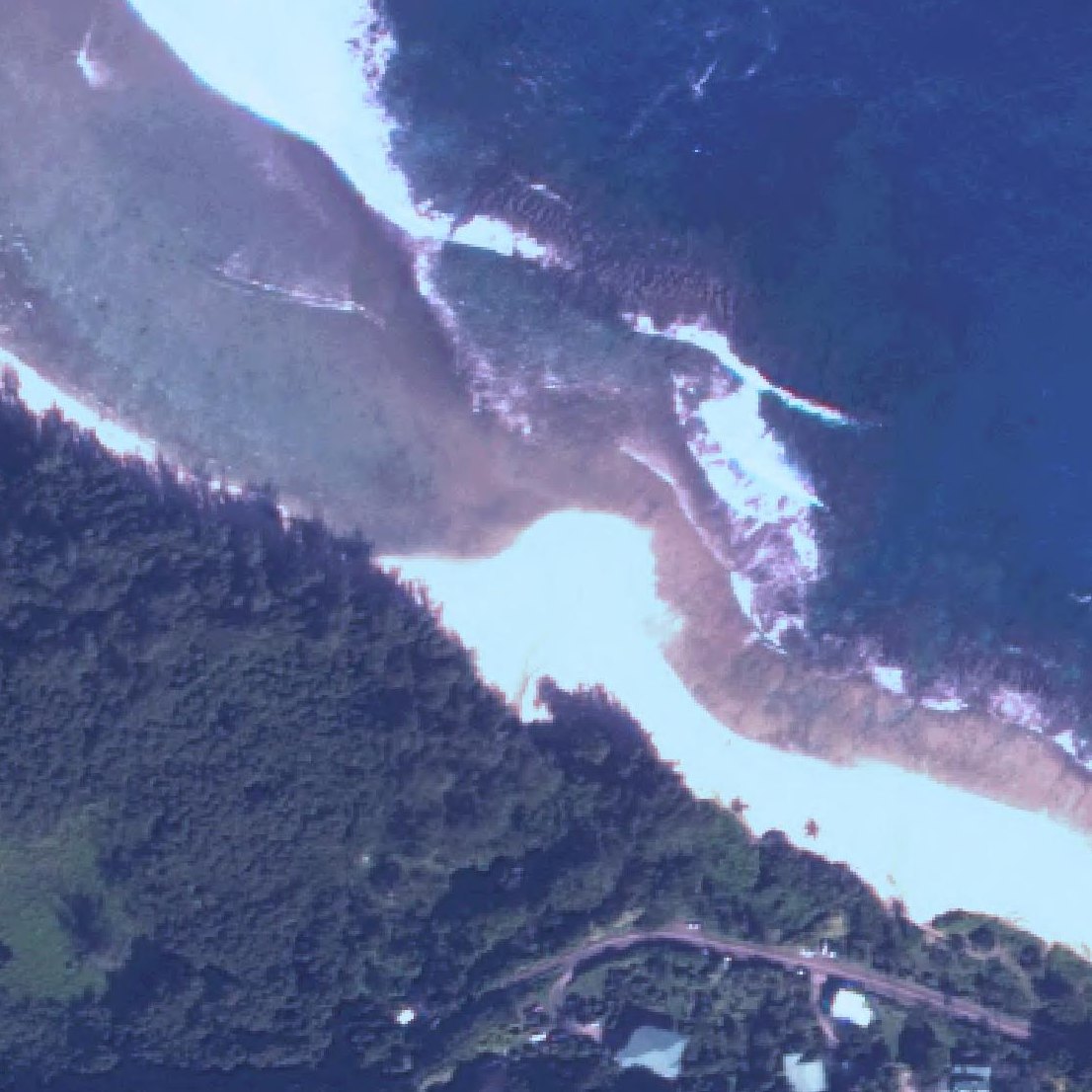 Aerial map of Haena Beach