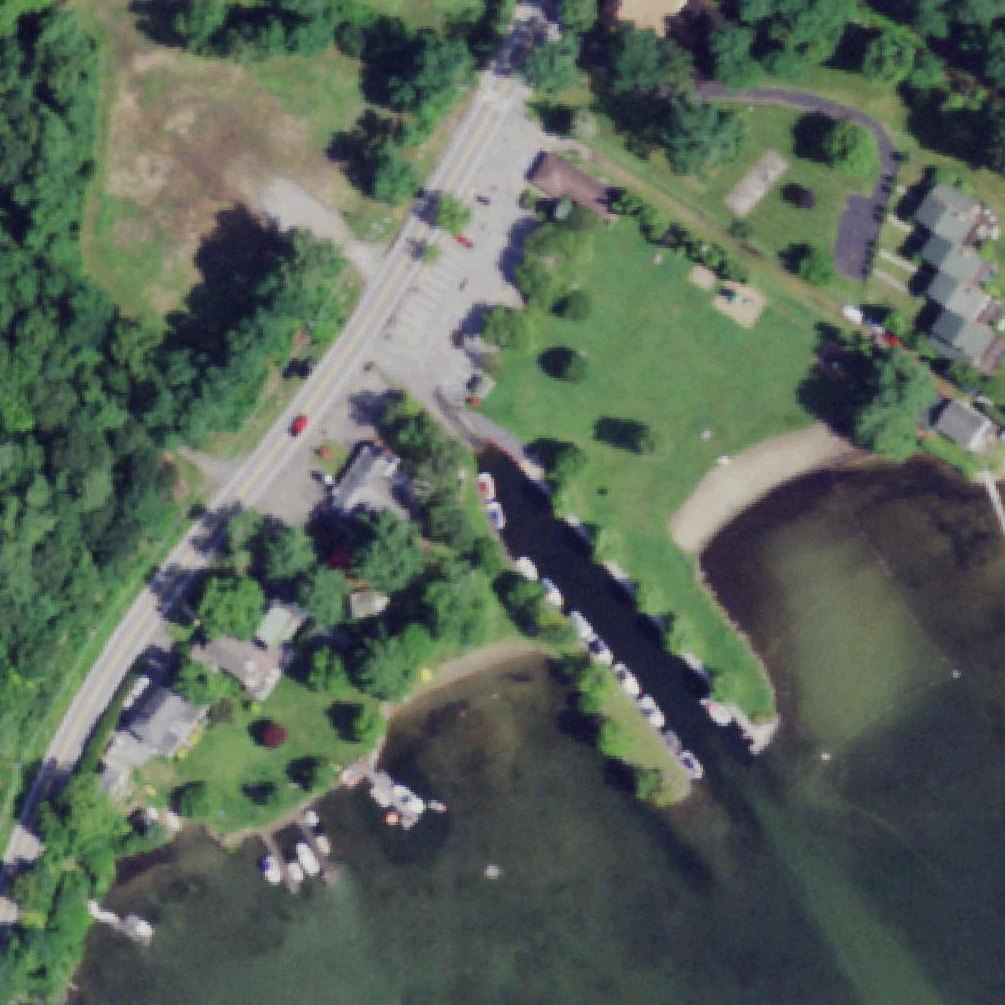 Aerial map of Hague Town Beach Park